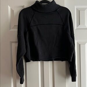 Aerie Black Turtleneck Cropped Sweater Size Small NWOT